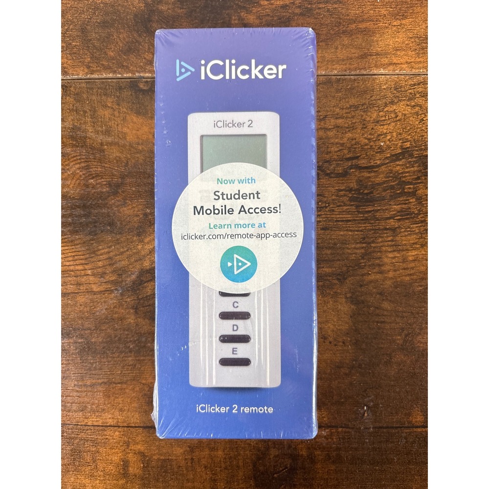 iClicker 2 Student Remote White Blue 9781498603041 New Factory Sealed